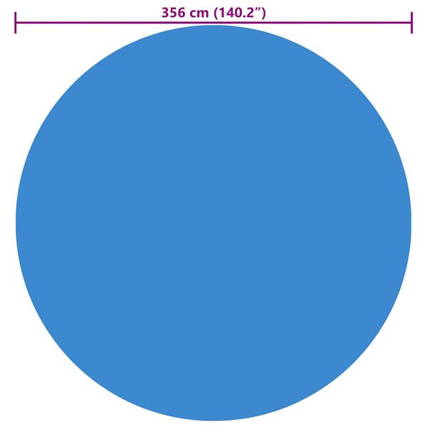vidaXL basseinikate, sinine, 356 cm, PE