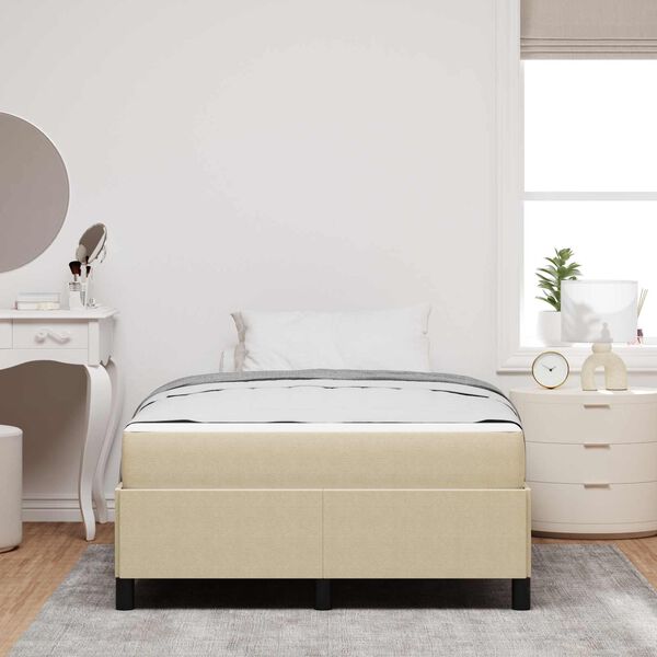 vidaXL Voodi raam madratsiga Hele roheline hall 120 x 200 cm kangas