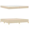 vidaXL Voodi raam madratsiga cream 200 x 200 cm kangas