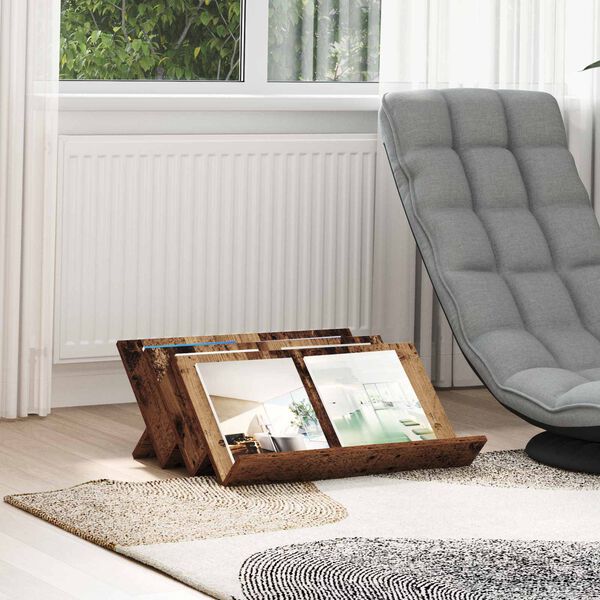 vidaXL Ajakirja riiul riiuliga Vana puit 65 x 53 x 28,5 cm Tehispuit