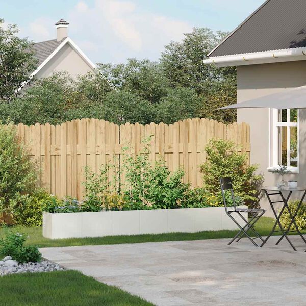 vidaXL taimekast, valge, 280x40x40 cm, k&uuml;lmvalts teras