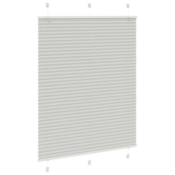 vidaXL plisseeritud ruloo helehall 105x150 cm kanga laius 104,4 cm
