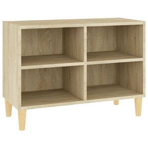 vidaXL puitjalgadega telerikapp, Sonoma tamm, 69,5x30x50 cm