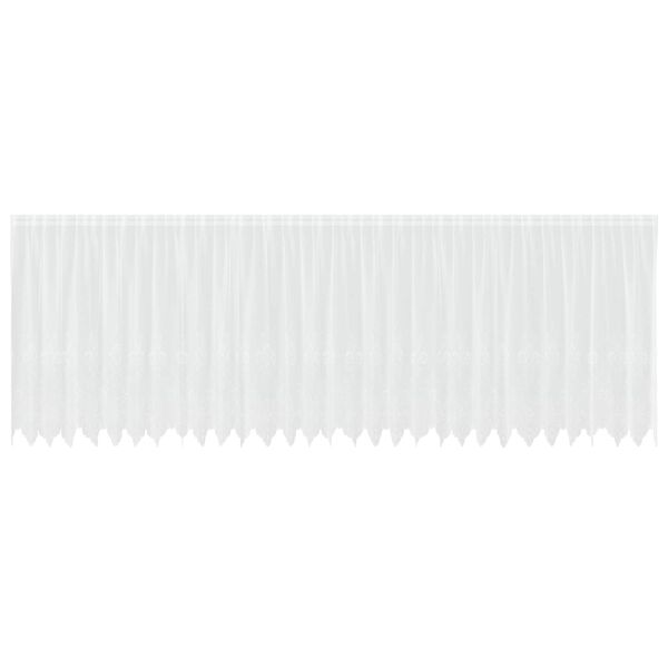 vidaXL Lina Kardin kardinatega Lilled Valge 180 x 750 cm Pol&uuml;ester