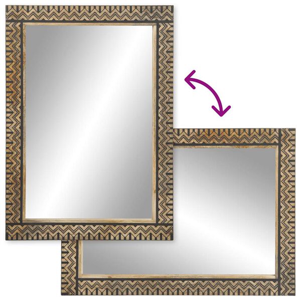 vidaXL vannitoapeegel, 50 x 70 cm, mangopuit ja klaas