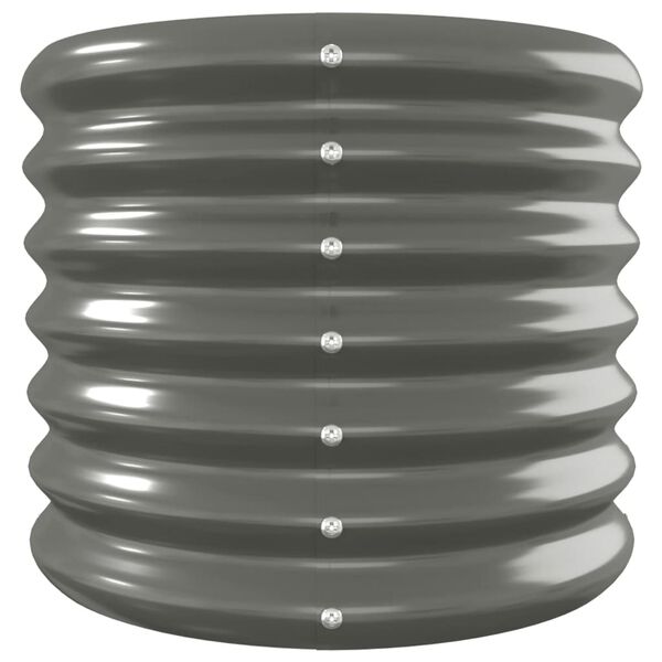 vidaXL aia taimelava, galvaniseeritud teras, 332x40x36 cm, hall