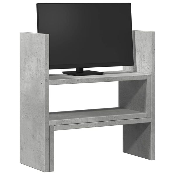 vidaXL kirjutuslaua korrastaja, betoonhall, 40x17x41 cm, tehispuit