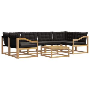 vidaXL V&auml;li diivanikomplekt 7 pcs Valge ja must 79 x 79 x 37 cm