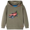 Laste kapuutsiga dressipluus, khaki, 128