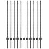 vidaXL Maatrikse posti 11 tk Hall 160 cm Pulberv&auml;rvitud teras