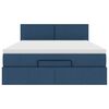vidaXL ottomani voodi madratsiga, sinine, 140x200 cm, kangas