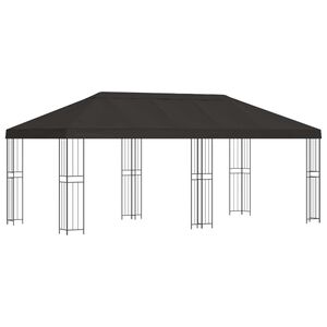 vidaXL Aia gazebos 6 x 3 m Antratsiit Pol&uuml;ester ja teras 190 gsm