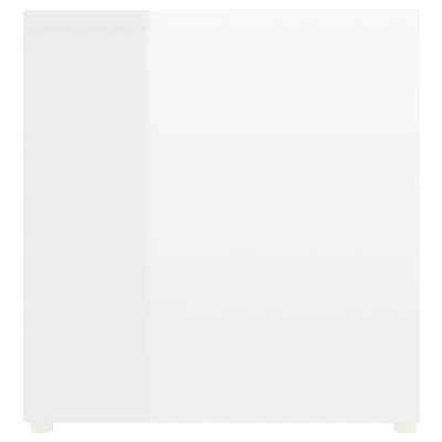 vidaXL telerikapp, kõrgläikega valge, 107x35x37 cm, puitlaastplaat