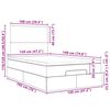 vidaXL ottomani voodiraam madratsiga, tumepruun, 120x190 cm, kangas