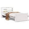 vidaXL voodiraam peatsiga ilma madratsita Valge 90x200 cm