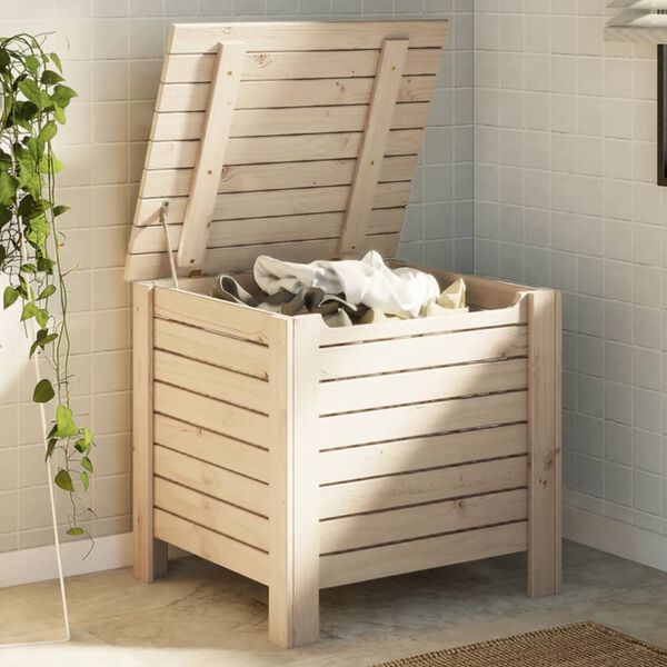 vidaXL kaanega hoiukast "RANA" 60 x 49 x 54 cm, männipuit