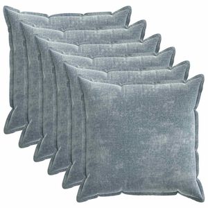 vidaXL Diivanipadi 6 pcs HOUTEN Helesinine 80 x 80 cm &Scaron;en&uuml;&uuml;lfabric