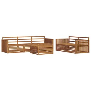 vidaXL V&auml;li diivanikomplekt 6 pcs Neutraalne Tugev akatsiapuu