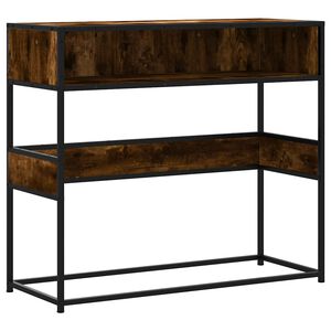 vidaXL konsoollaud suitsutamm 90x35x80 cm Engineered Wood