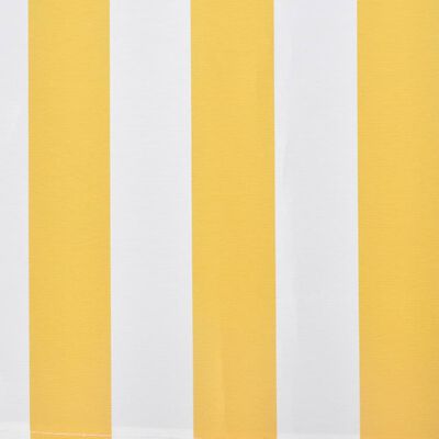 vidaXL kokkupandav varikatus 400 cm kollane ja valge