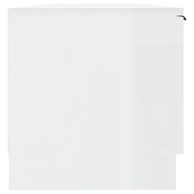 vidaXL telerikapp, kõrgläikega valge, 102x35x36,5 cm, tehispuit