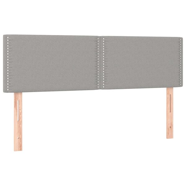 vidaXL voodipeatsid 2 tk, helehall, 72x5x78/88 cm, kangas