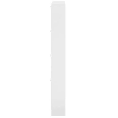 vidaXL jalatsikapp, kõrgläikega valge, 59 x 17 x 150 cm, tehispuit