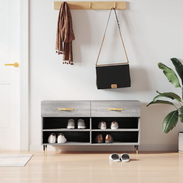 vidaXL jalatsipink, hall Sonoma tamm, 102 x 35 x 55 cm, tehispuit