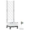 vidaXL Aiakonteiner Kastmise ja Ratastega Valge 40 x 40 x 132 cm PP
