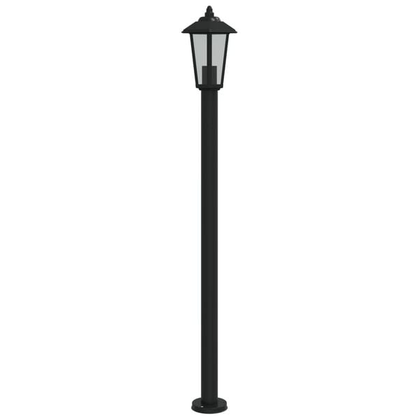 vidaXL õue lambipost, must, 120 cm, roostevaba teras
