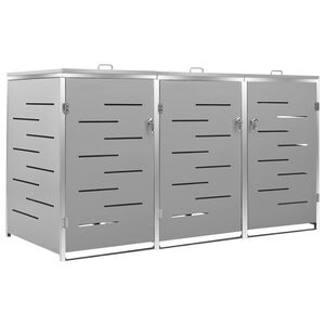 vidaXL kolme pr&uuml;gikasti kuur 207x77,5x112,5 cm, roostevaba teras