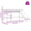 vidaXL Laste loft-voodi raam koos kelguga Must ja Anthracite