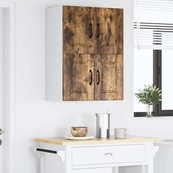 vidaXL K&ouml;&ouml;gikapp 2 pcs Suitsetatud tamm 60 x 31 x 40 cm Tehispuit