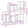 vidaXL 4-osaline vannitoa mööblikomplekt, suitsutatud tamm, tehispuit