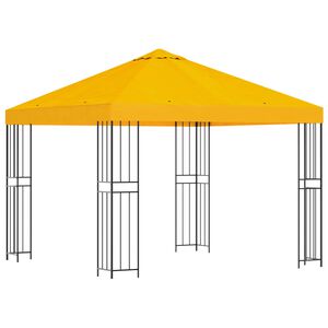 vidaXL Paviljon 3 x 3 m Kollane Pol&uuml;ester ja teras 190 gsm