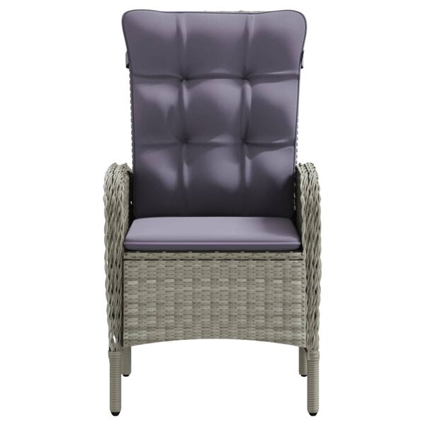 vidaXL 5-osaline aiamööbli komplekt patjadega, hall ja must