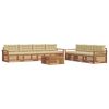 vidaXL V&auml;li diivanikomplekt padjaga 8 pcs Looduslik ja beež