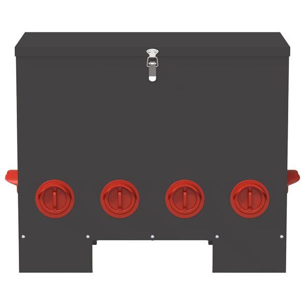 vidaXL Kanali feeder Must 60.5 x 29 x 51 cm Külmvalsitud teras