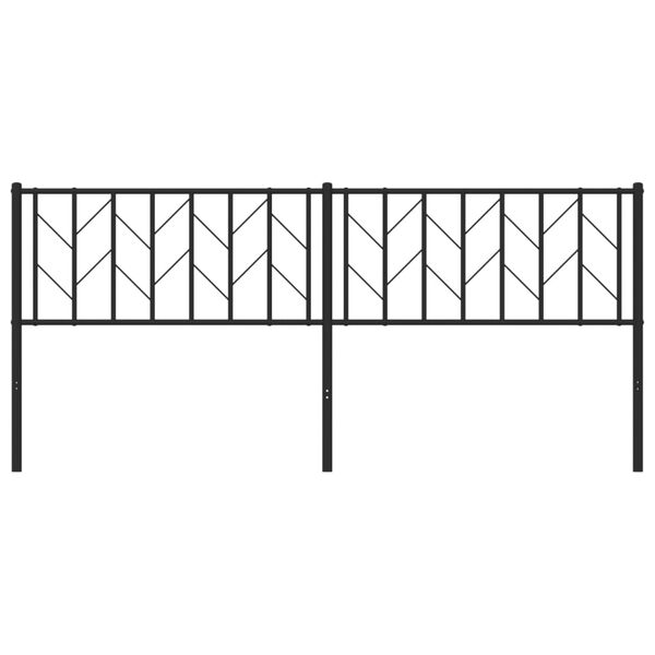 vidaXL metallist voodipeats, must, 193 cm