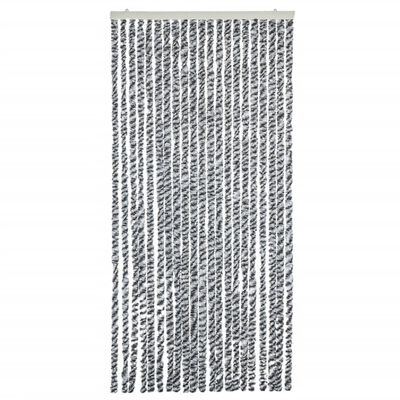 vidaXL putukakardin, hall/must/valge, 56 x 185 cm, šenill