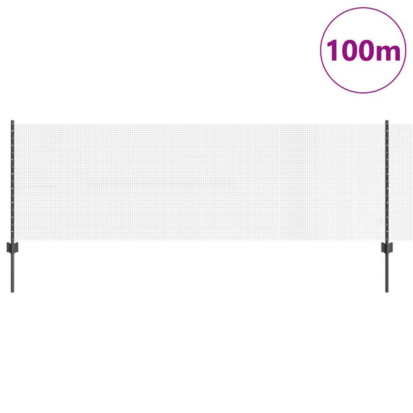 vidaXL Aed koos postiga Hall 0,8 x 100 m Terased ja PVC