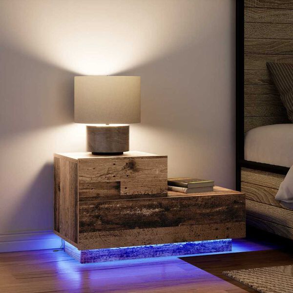 vidaXL &Ouml;&ouml;lambi kapp sahtliga Vana puit 70 x 36 x 40,5 cm Tehispuit