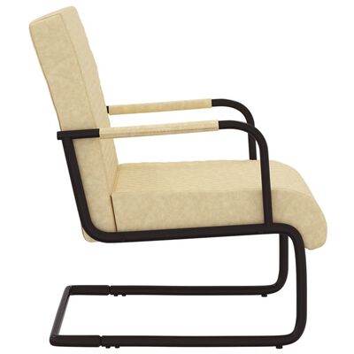 vidaXL vetruvate jalgadega tool, kreemjas, kunstnahk