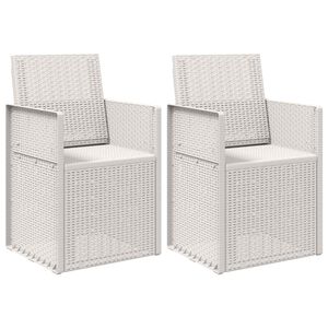 vidaXL Aia Toitlustustoolid 2 pcs Valge PP