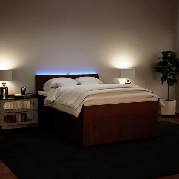 vidaXL kontinentaalvoodi madratsiga, roosa, 140x200 cm, samet