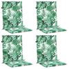 vidaXL madala seljatoega toolipadjad 4 tk, lehemuster, kangas