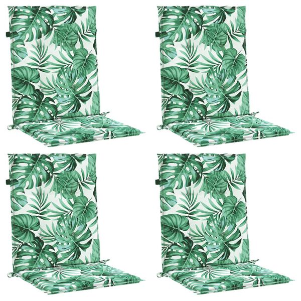 vidaXL madala seljatoega toolipadjad 4 tk, lehemuster, kangas