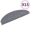 vidaXL isekleepuvad trepimatid, 15 tk, 65 x 21 x 4 cm, helehall, poolringikujulised, suured