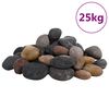 vidaXL poleeritud veerkivi 25 kg, eriv&auml;rvi, 5-8 cm