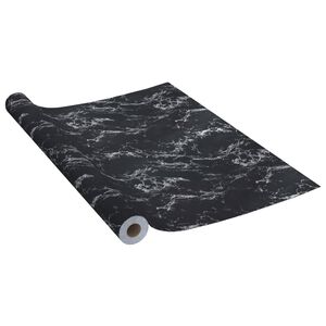 vidaXL iseliimuv m&ouml;&ouml;blikile, must kivi, 500 x 90 cm, PVC